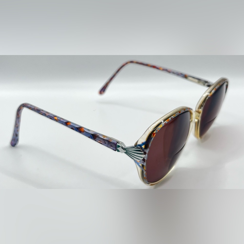 Vintage Wilshire Designs WD8001 Brown Gray Oval Sunglasses Frames Only